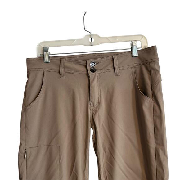 Prana Tan Halle Pants Womens Sz 6 Cargo Stretch Low Rise Packable SPF Hiking - Picture 5 of 15